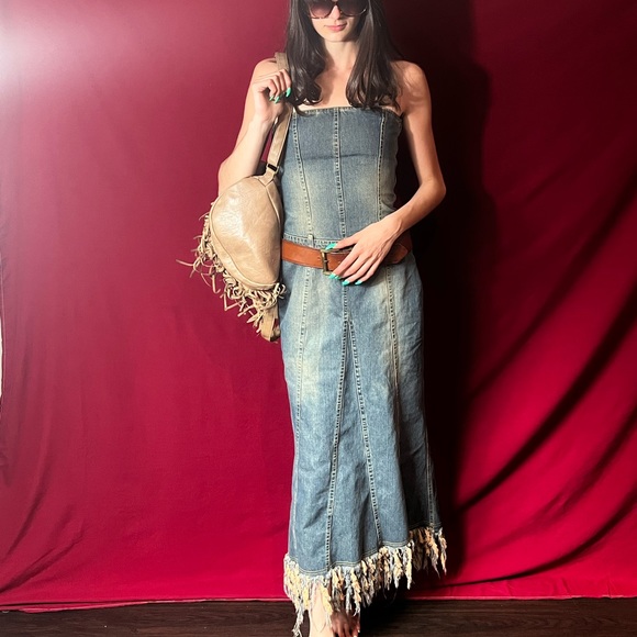 Boho Denim Dress by TRF Jeans - Picture 3 of 7